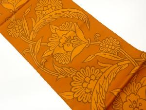 抽象花模様織出し袋帯